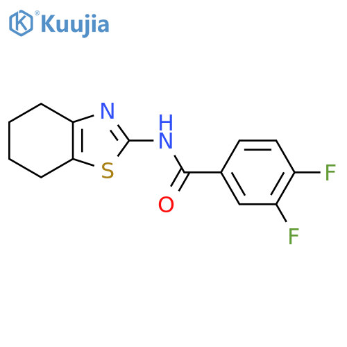 3,4-difluoro-N-(4,5,6,7-tetrahydro-1,3-benzothiazol-2-yl)benzamide structure