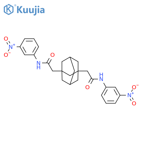 N-(3-nitrophenyl)-2-(3-{(3-nitrophenyl)carbamoylmethyl}adamantan-1-yl)acetamide structure