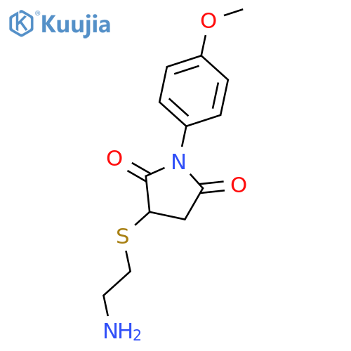 3-((2-Aminoethyl)thio)-1-(4-methoxyphenyl)pyrrolidine-2,5-dione structure