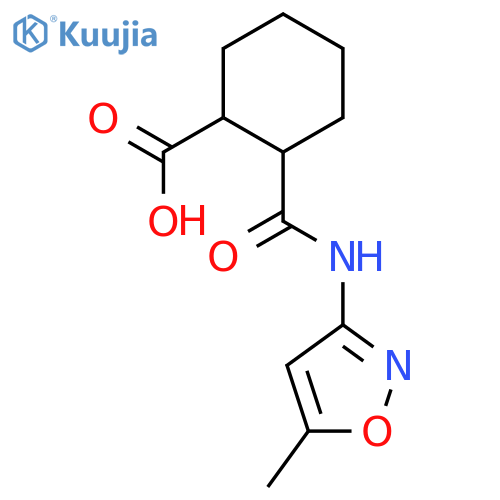 2-((5-Methylisoxazol-3-yl)carbamoyl)cyclohexanecarboxylic acid structure