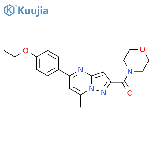 <br>5-(4-ethoxyphenyl)-7-methyl-2-(morpholin-4-ylcarbonyl)pyrazolo[1,5-a]pyrimi dine structure