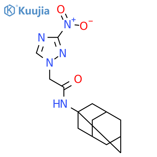 <br>2-(3-nitro-1H-1,2,4-triazol-1-yl)-N-(tricyclo[3.3.1.1~3,7~]dec-1-yl)acetami de structure