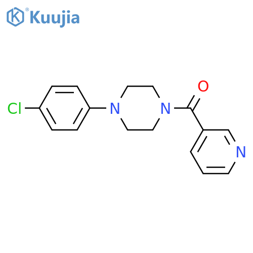 1-(4-chlorophenyl)-4-(3-pyridinylcarbonyl)piperazine structure