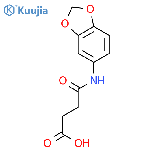 Butanoic acid,4-(1,3-benzodioxol-5-ylamino)-4-oxo- structure
