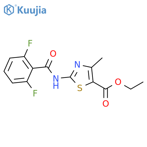 ethyl 2-(2,6-difluorobenzamido)-4-methyl-1,3-thiazole-5-carboxylate structure