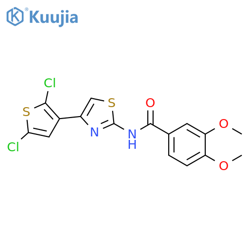 N-4-(2,5-dichlorothiophen-3-yl)-1,3-thiazol-2-yl-3,4-dimethoxybenzamide structure