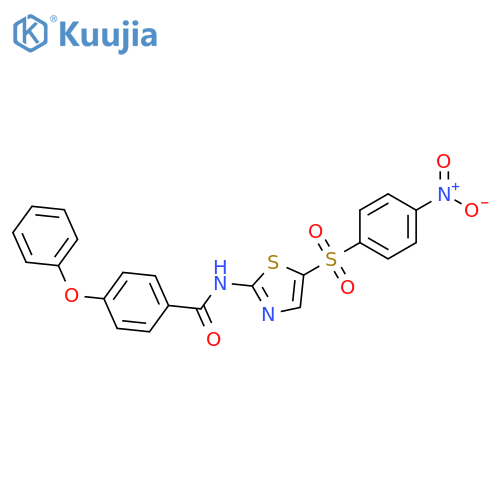 N-5-(4-nitrobenzenesulfonyl)-1,3-thiazol-2-yl-4-phenoxybenzamide structure