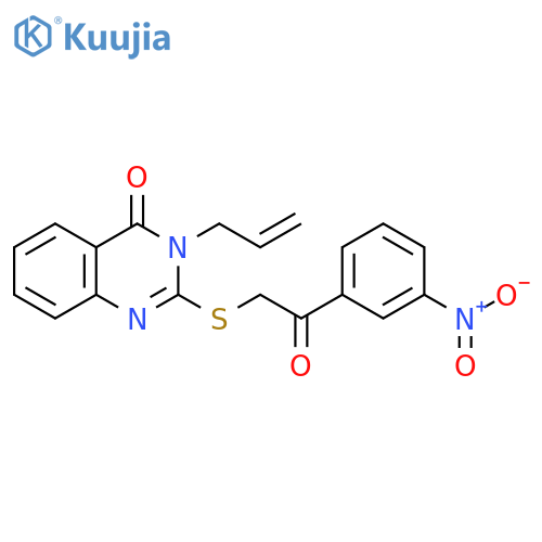 2-{2-(3-nitrophenyl)-2-oxoethylsulfanyl}-3-(prop-2-en-1-yl)-3,4-dihydroquinazolin-4-one structure