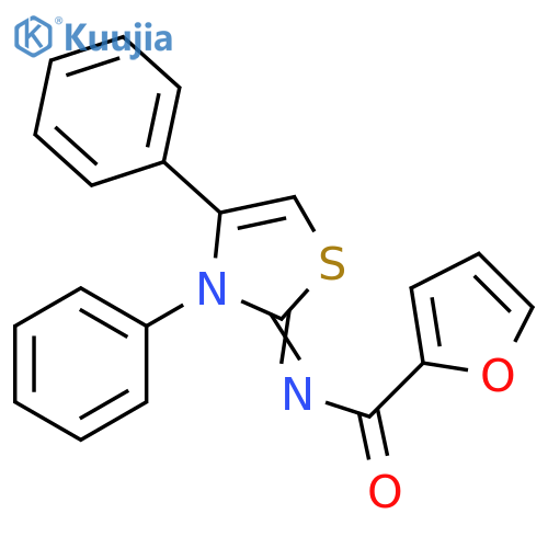 N-(2Z)-3,4-diphenyl-2,3-dihydro-1,3-thiazol-2-ylidenefuran-2-carboxamide structure