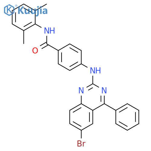 Benzamide,4-[(6-bromo-4-phenyl-2-quinazolinyl)amino]-N-(2,6-dimethylphenyl)- structure