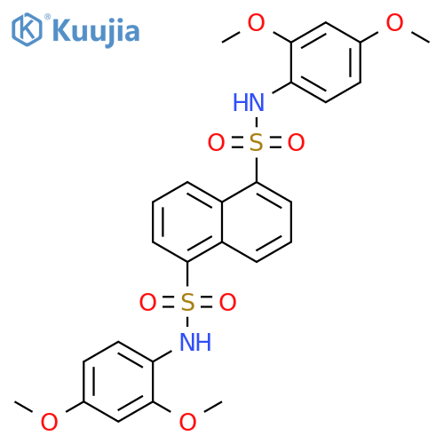 N1,N5-bis(2,4-dimethoxyphenyl)naphthalene-1,5-disulfonamide structure