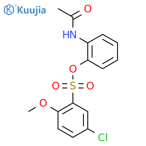 2-acetamidophenyl 5-chloro-2-methoxybenzene-1-sulfonate structure