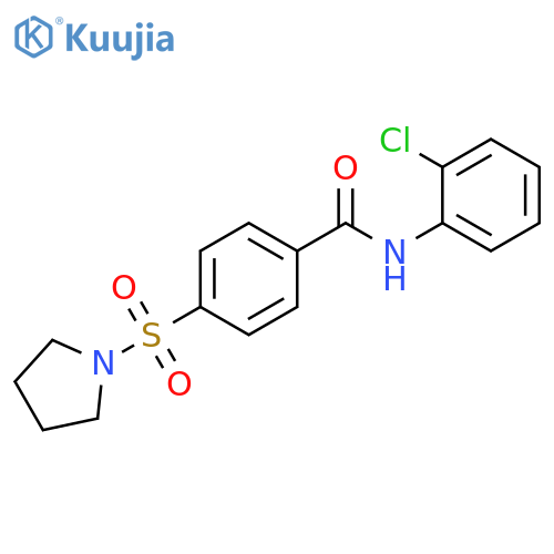 N-(2-chlorophenyl)-4-(pyrrolidine-1-sulfonyl)benzamide structure