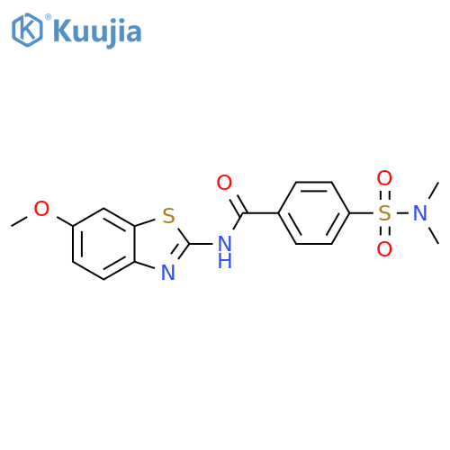 4-(dimethylsulfamoyl)-N-(6-methoxy-1,3-benzothiazol-2-yl)benzamide structure