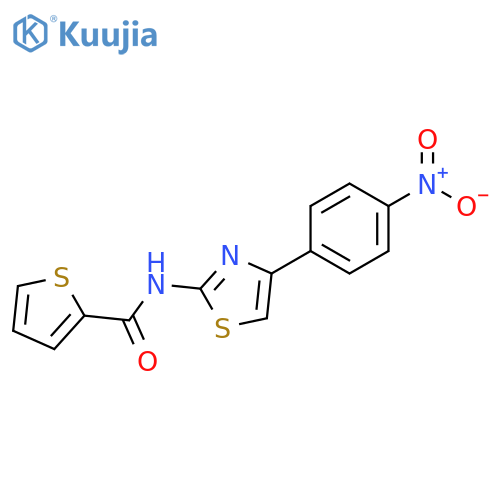 N-(2E)-4-(4-nitrophenyl)-2,3-dihydro-1,3-thiazol-2-ylidenethiophene-2-carboxamide structure