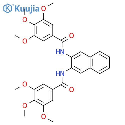 3,4,5-trimethoxy-N-3-(3,4,5-trimethoxybenzamido)naphthalen-2-ylbenzamide structure