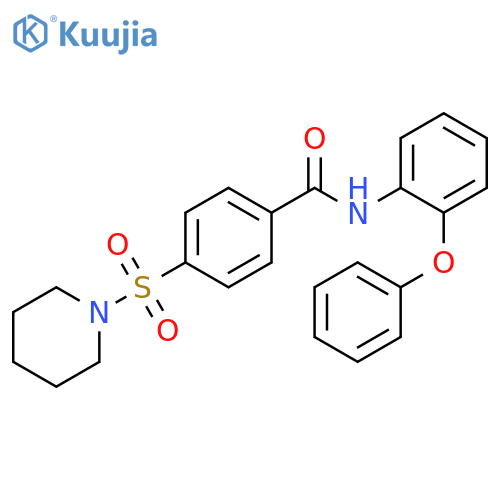 N-(2-phenoxyphenyl)-4-(piperidine-1-sulfonyl)benzamide structure
