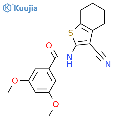 N-(3-cyano-4,5,6,7-tetrahydro-1-benzothiophen-2-yl)-3,5-dimethoxybenzamide structure
