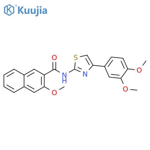 N-[4-(3,4-dimethoxyphenyl)-1,3-thiazol-2-yl]-3-methoxynaphthalene-2-carboxamide structure