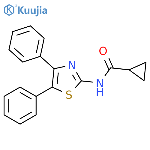 N-(4,5-diphenyl-1,3-thiazol-2-yl)cyclopropanecarboxamide structure