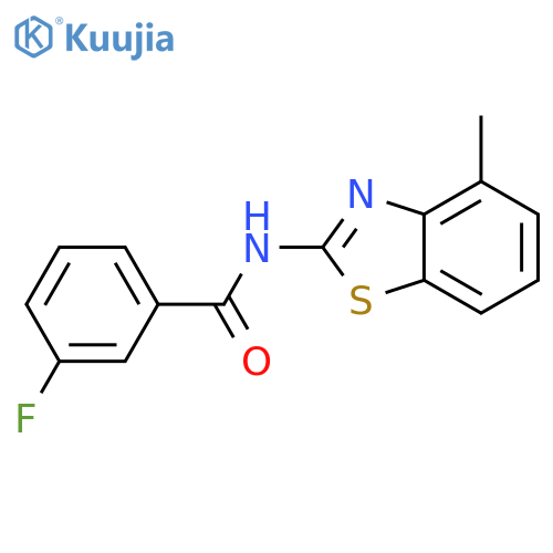 3-fluoro-N-(4-methyl-1,3-benzothiazol-2-yl)benzamide structure