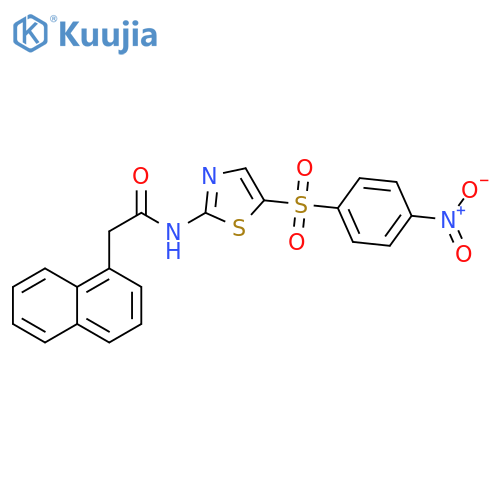 2-(naphthalen-1-yl)-N-[5-(4-nitrobenzenesulfonyl)-1,3-thiazol-2-yl]acetamide structure