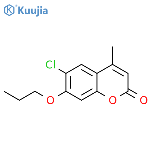 6-chloro-4-methyl-7-propoxy-2H-chromen-2-one structure
