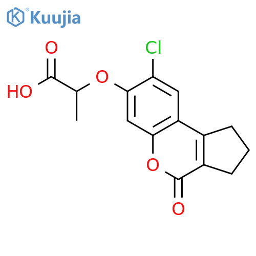 2-(8-Chloro-4-oxo-1,2,3,4-tetrahydrocyclopenta-cchromen-7-yl)oxypropanoic Acid structure
