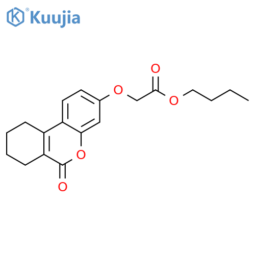 butyl 2-({6-oxo-6H,7H,8H,9H,10H-cyclohexacchromen-3-yl}oxy)acetate structure