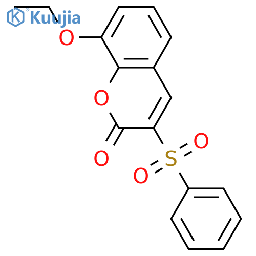 3-(benzenesulfonyl)-8-ethoxy-2H-chromen-2-one structure