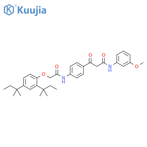 3-(4-{2-2,4-bis(2-methylbutan-2-yl)phenoxyacetamido}phenyl)-N-(3-methoxyphenyl)-3-oxopropanamide structure