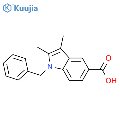 1-BENZYL-2,3-DIMETHYL-1H-INDOLE-5-CARBOXYLIC ACID structure