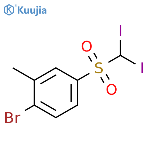 Benzene, 1-bromo-4-[(diiodomethyl)sulfonyl]-2-methyl- structure