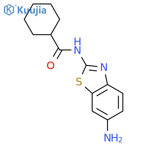 Cyclohexanecarboxamide, N-(6-amino-2-benzothiazolyl)- structure