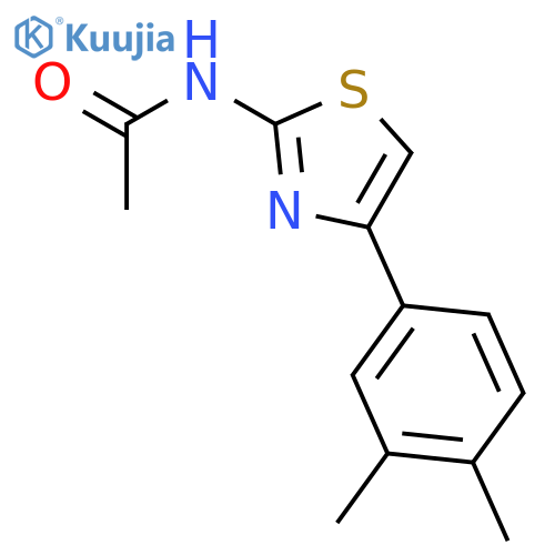 N-4-(3,4-dimethylphenyl)-1,3-thiazol-2-ylacetamide structure