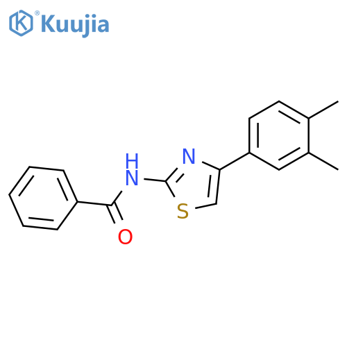 N-4-(3,4-dimethylphenyl)-1,3-thiazol-2-ylbenzamide structure