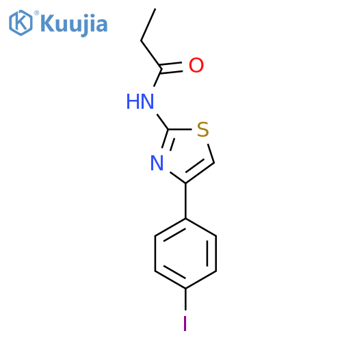 N-4-(4-iodophenyl)-1,3-thiazol-2-ylpropanamide structure
