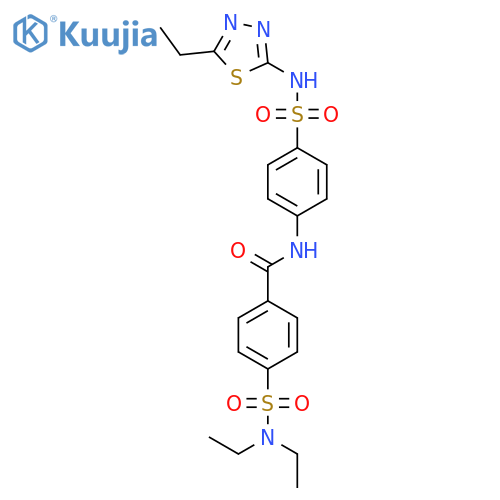 4-(diethylsulfamoyl)-N-{4-(5-ethyl-1,3,4-thiadiazol-2-yl)sulfamoylphenyl}benzamide structure