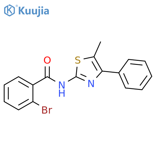 2-bromo-N-(5-methyl-4-phenyl-1,3-thiazol-2-yl)benzamide structure