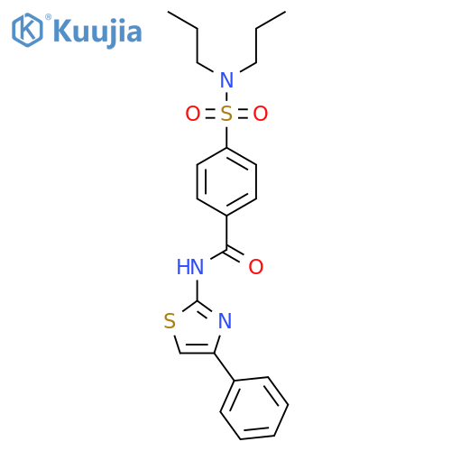 4-(dipropylsulfamoyl)-N-(4-phenyl-1,3-thiazol-2-yl)benzamide structure