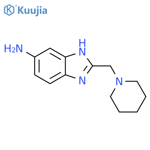 2-(piperidin-1-ylmethyl)-1H-1,3-benzodiazol-6-amine structure