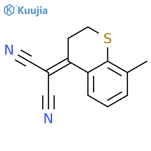 Propanedinitrile,2-(2,3-dihydro-8-methyl-4H-1-benzothiopyran-4-ylidene)- structure