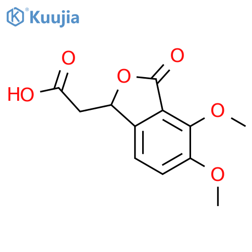 (4,5-dimethoxy-3-oxo-1,3-dihydro-2-benzofuran-1-yl)acetic acid structure