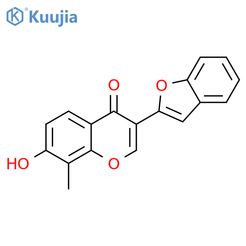 3-(1-benzofuran-2-yl)-7-hydroxy-8-methyl-4H-chromen-4-one structure