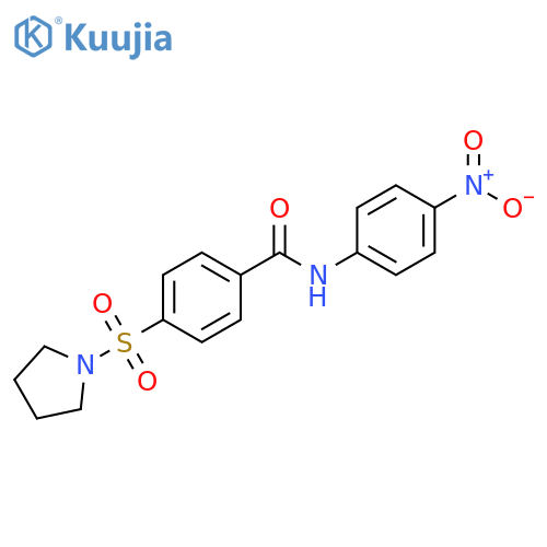 N-(4-nitrophenyl)-4-(pyrrolidine-1-sulfonyl)benzamide structure