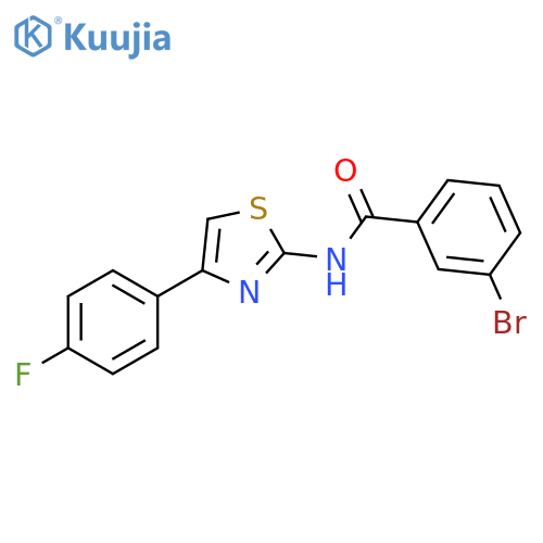 3-bromo-N-4-(4-fluorophenyl)-1,3-thiazol-2-ylbenzamide structure