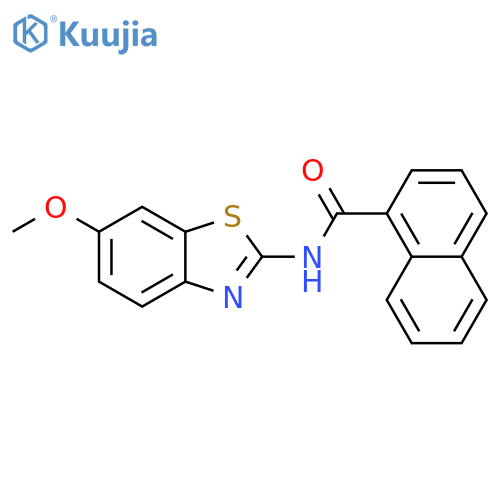 N-(6-methoxy-1,3-benzothiazol-2-yl)naphthalene-1-carboxamide structure