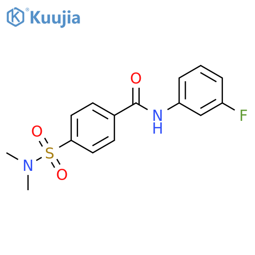 4-(dimethylsulfamoyl)-N-(3-fluorophenyl)benzamide structure