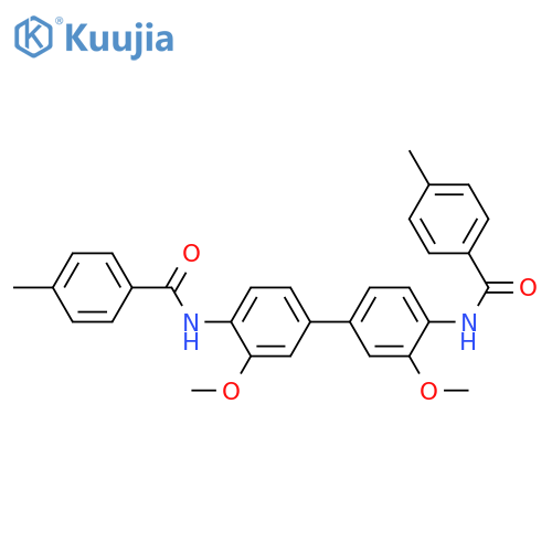 N-3,3'-dimethoxy-4'-(4-methylbenzamido)-1,1'-biphenyl-4-yl-4-methylbenzamide structure