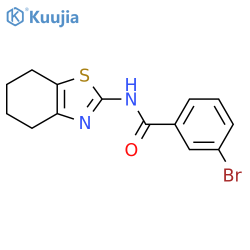 3-bromo-N-(4,5,6,7-tetrahydro-1,3-benzothiazol-2-yl)benzamide structure